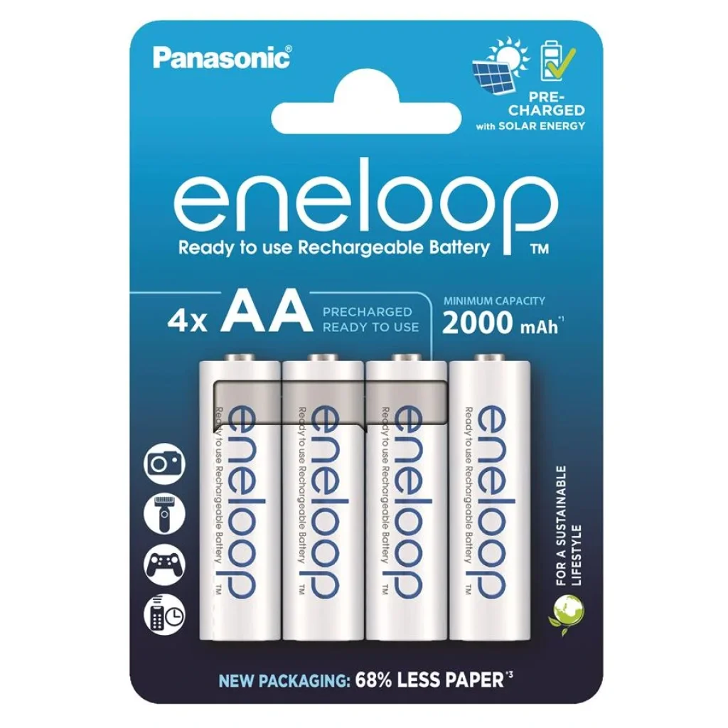Акумулятор Panasonic Eneloop NI-MH AA 2000 мАг, 4 шт., BK-3MCDE/4CP UA
